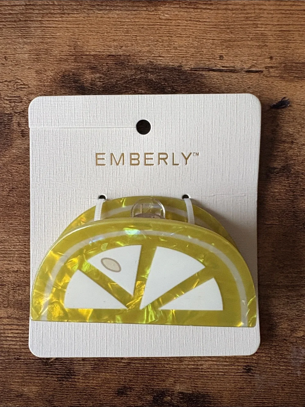 NWT Yellow Lemon Slice Hair Claw